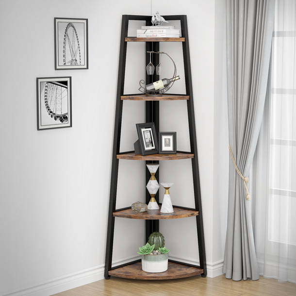 Union Rustic Mel Corner Bookcase & Reviews Wayfair Canada